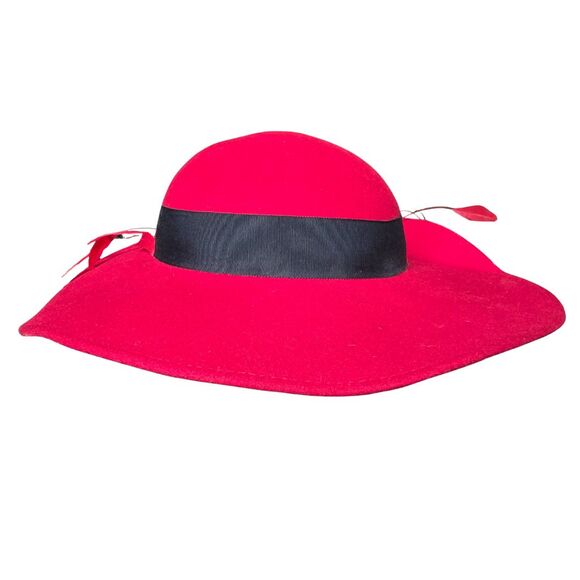 VTG Bollman Red Doeskin Felt Hat 100% Wool - Picture 7 of 11